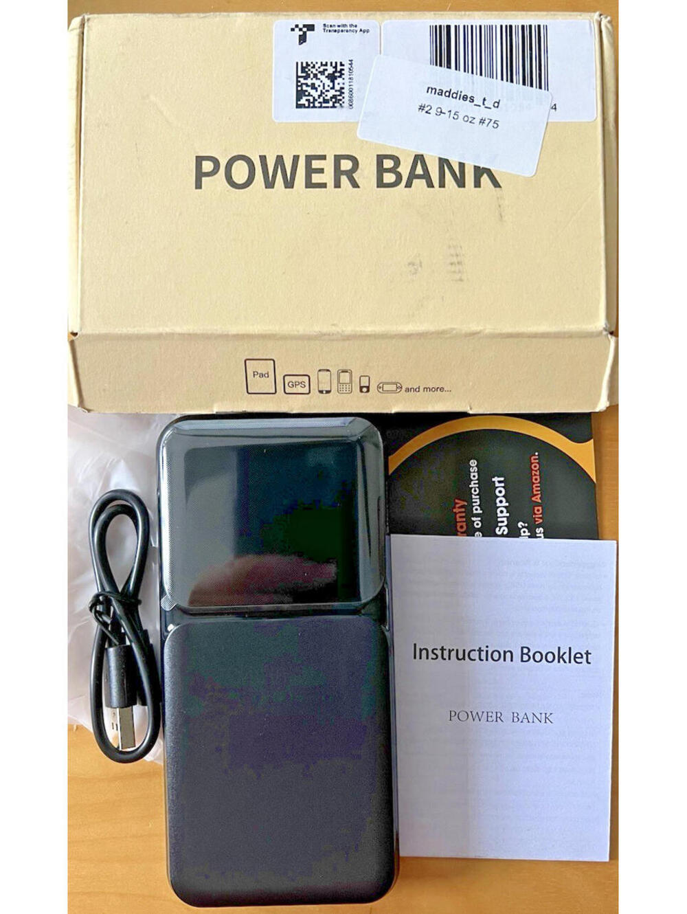 Portable Charger PA-10 Built in Cables 20000mAh Fast Charging 22.5W Slim Power